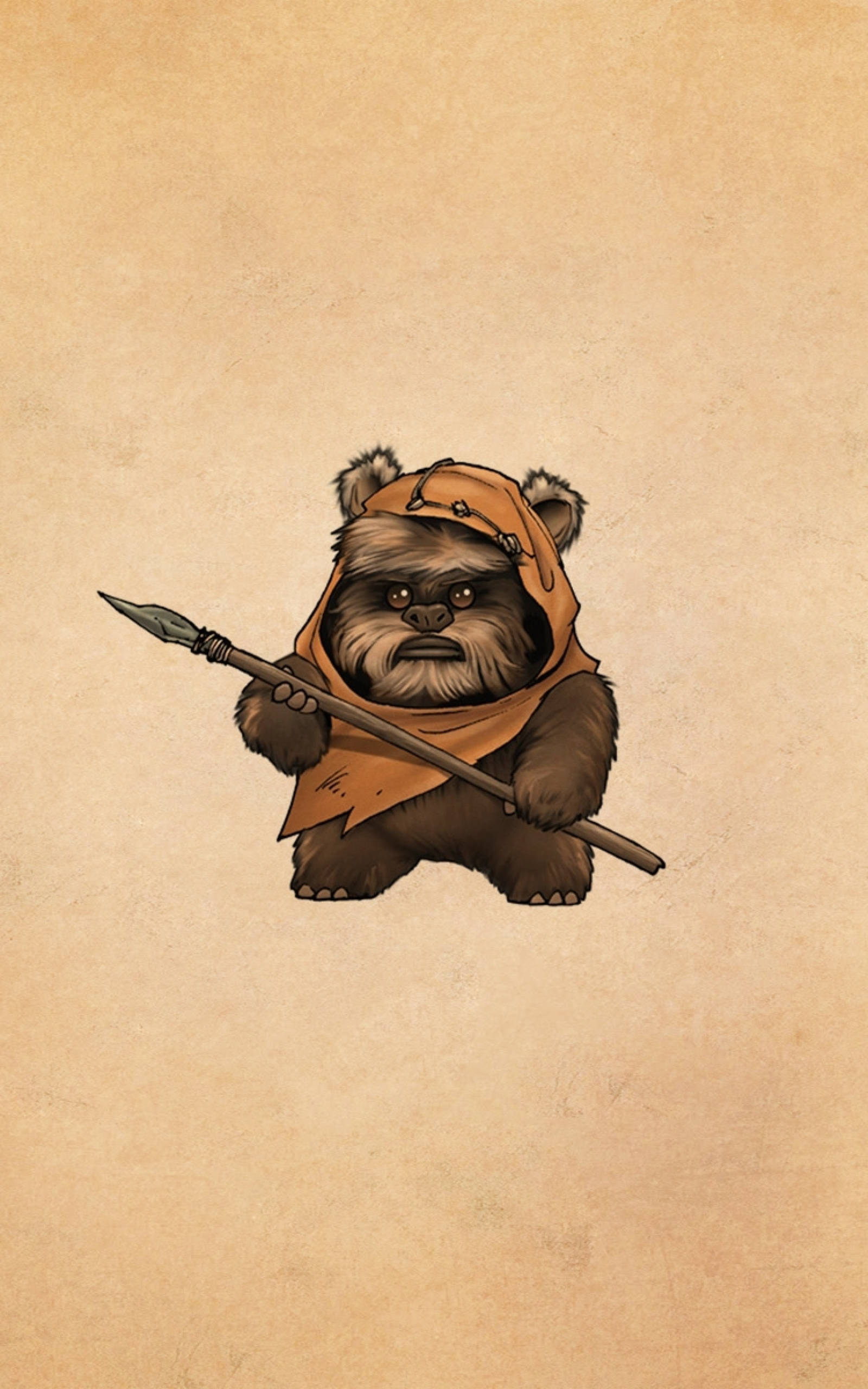 Søt Ewok Star Wars Nettbrett Bakgrunner