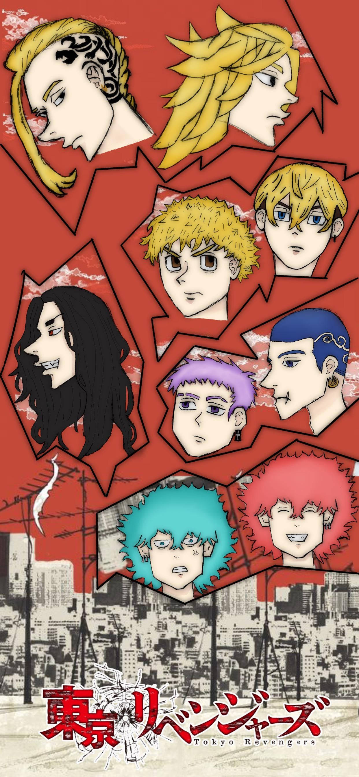 Søt Fanart Av Tokyo Revengers Manga Figurer Bakgrunner