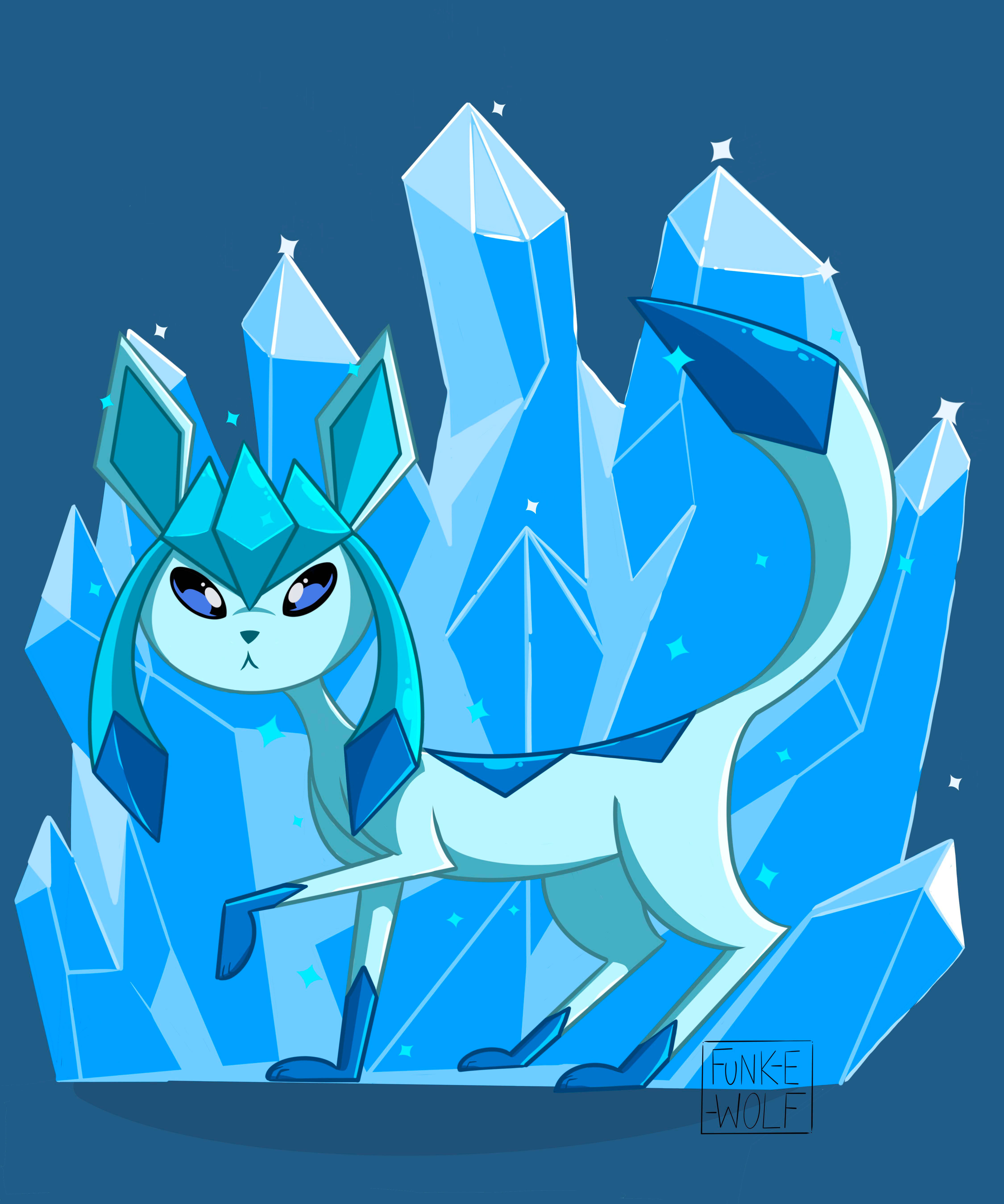 Søt Glaceon-tegneseriefigur Bakgrunner