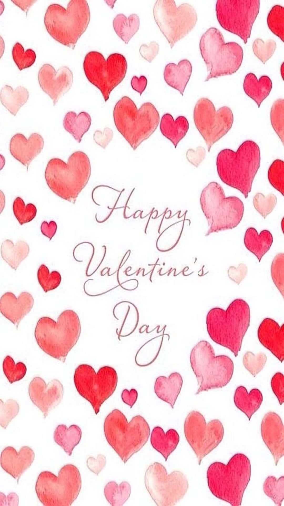 Søt glad valentinsdag med malte hjerter Bakgrunner
