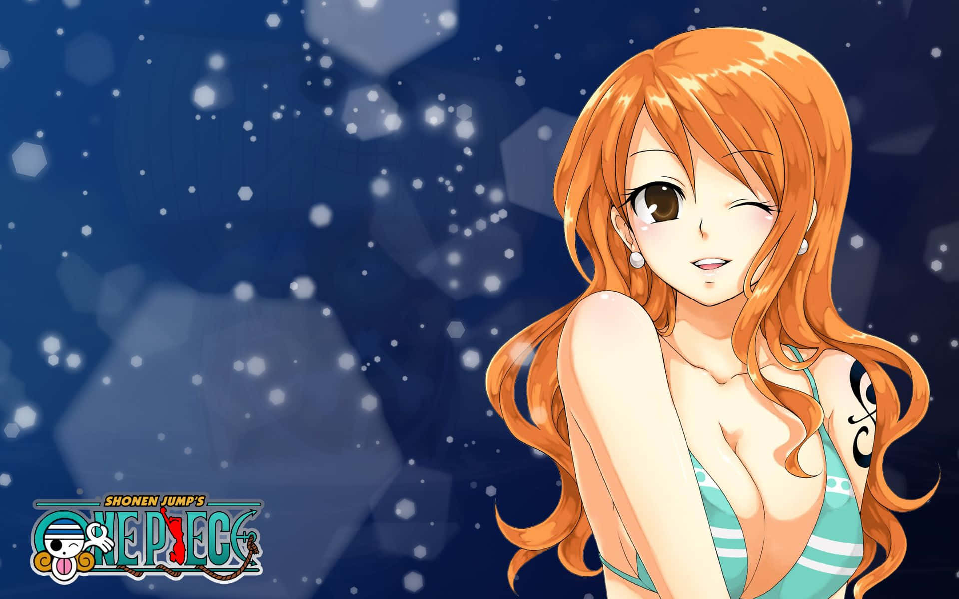 Søt jente Nami One Piece Bakgrunner