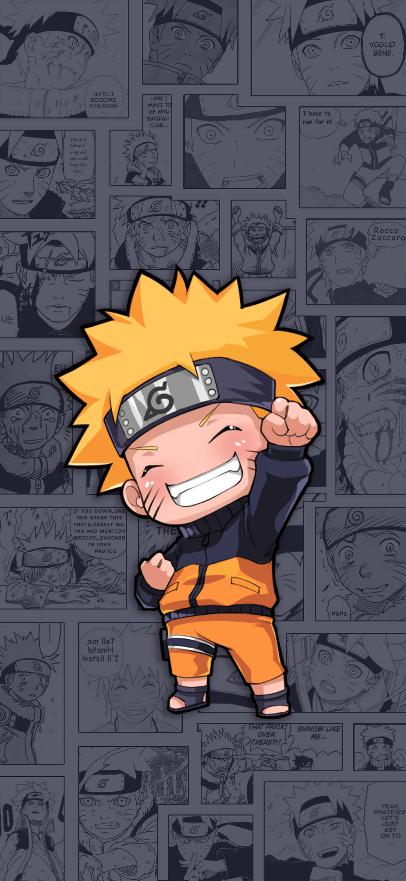 Søt Naruto Chibi-bakgrunn Bakgrunner