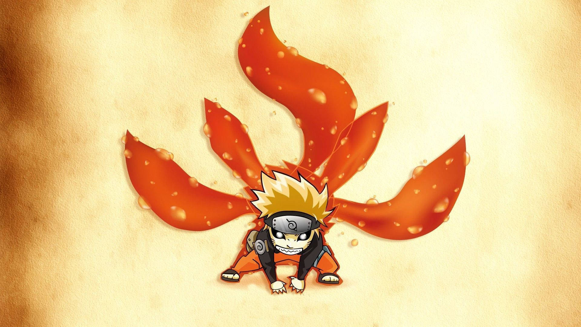 Søt Naruto Kyuubi-kunst Bakgrunner