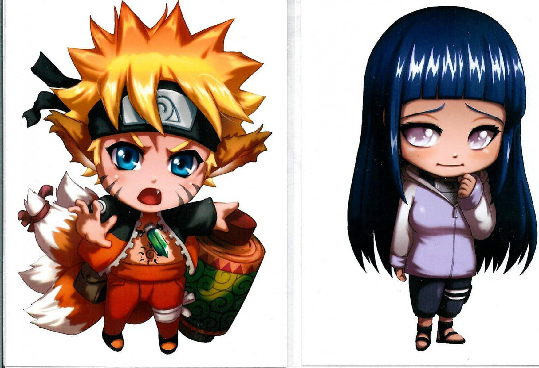 Søt Naruto og Hinata digital kunst Bakgrunner