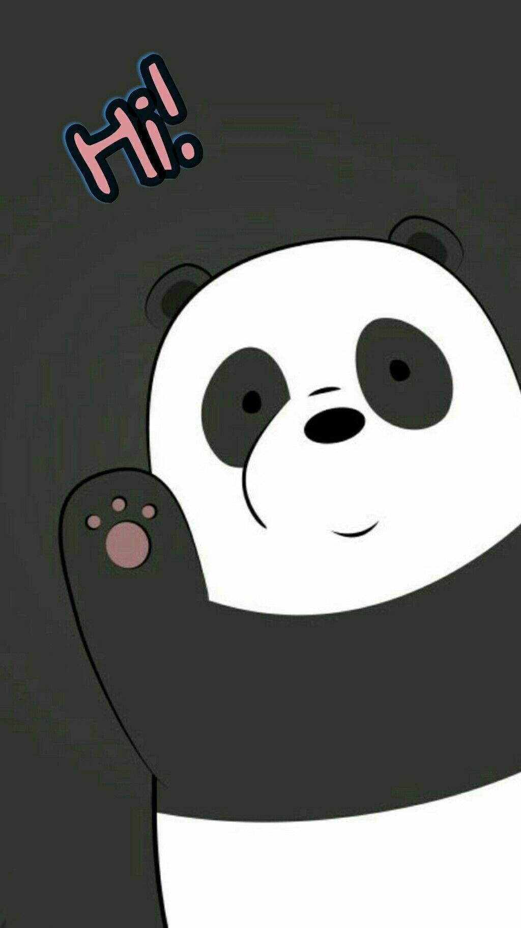 Søt Panda fra We Bare Bears som vinker hei Bakgrunner