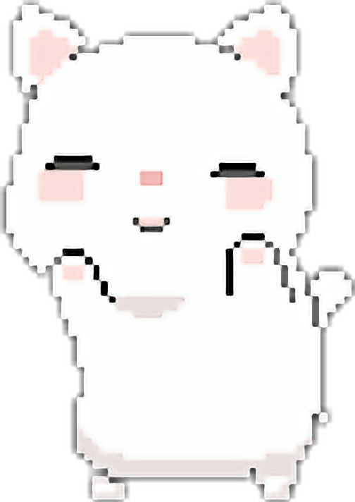 Søt pikselkunst Kawaii-katt.PNG Bakgrunner