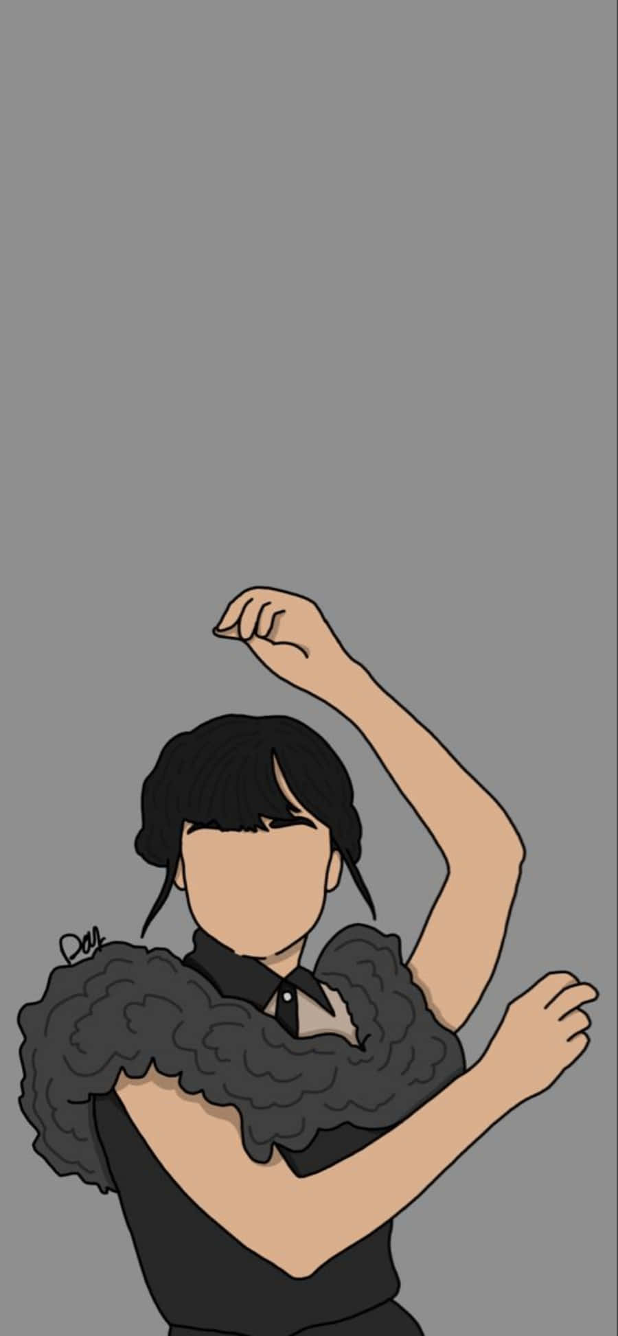 Søt profil Wednesday Addams minimalistiske bilder Bakgrunner