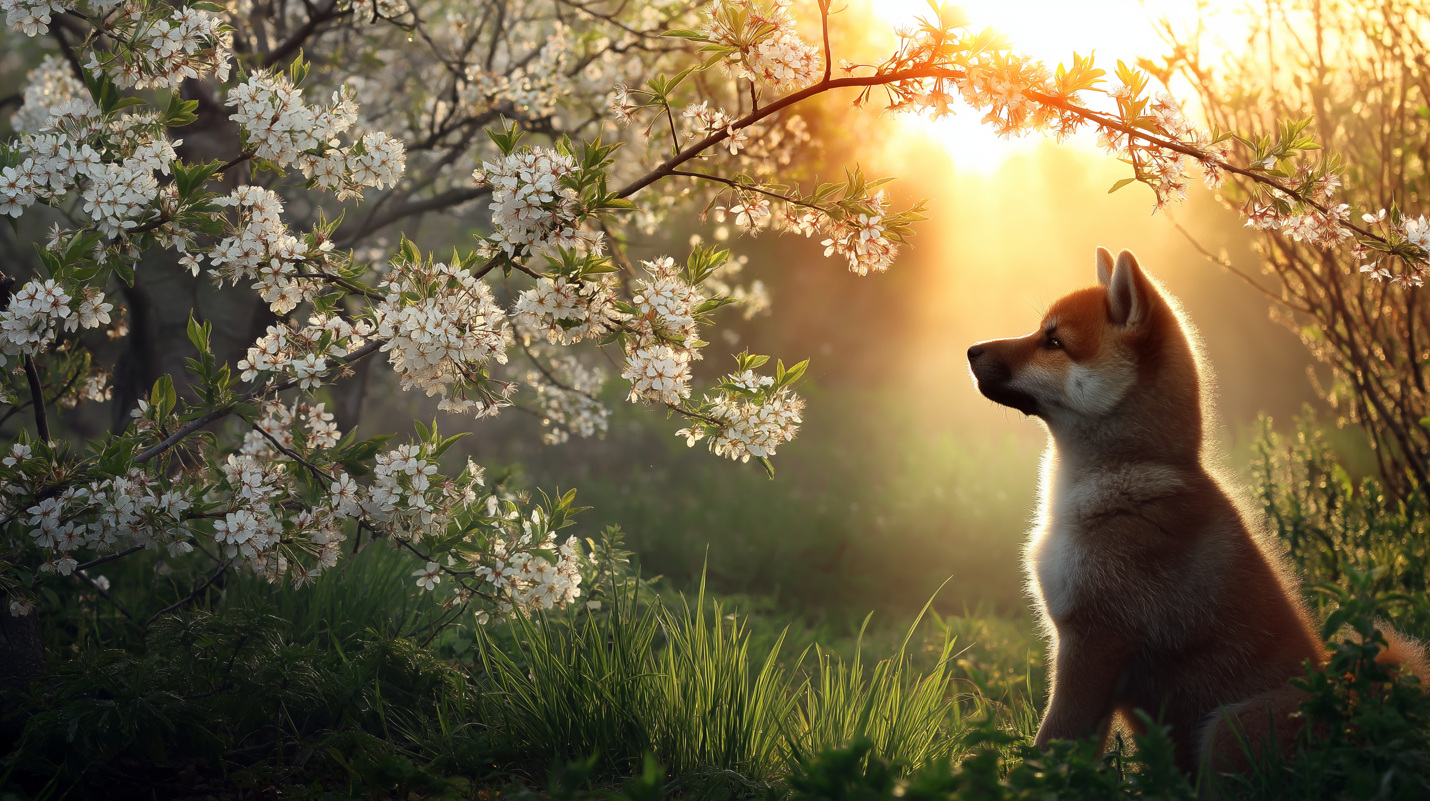 Søt Shiba Inu-valp Bakgrunner