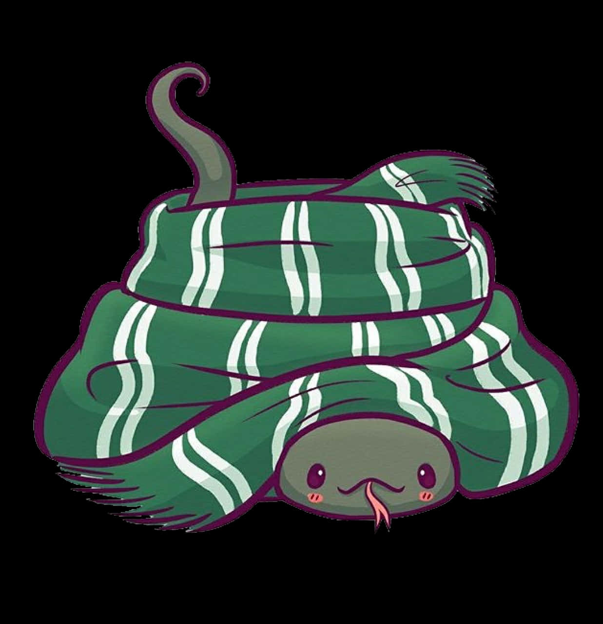 Søt smilende Slytherin-slange Bakgrunner