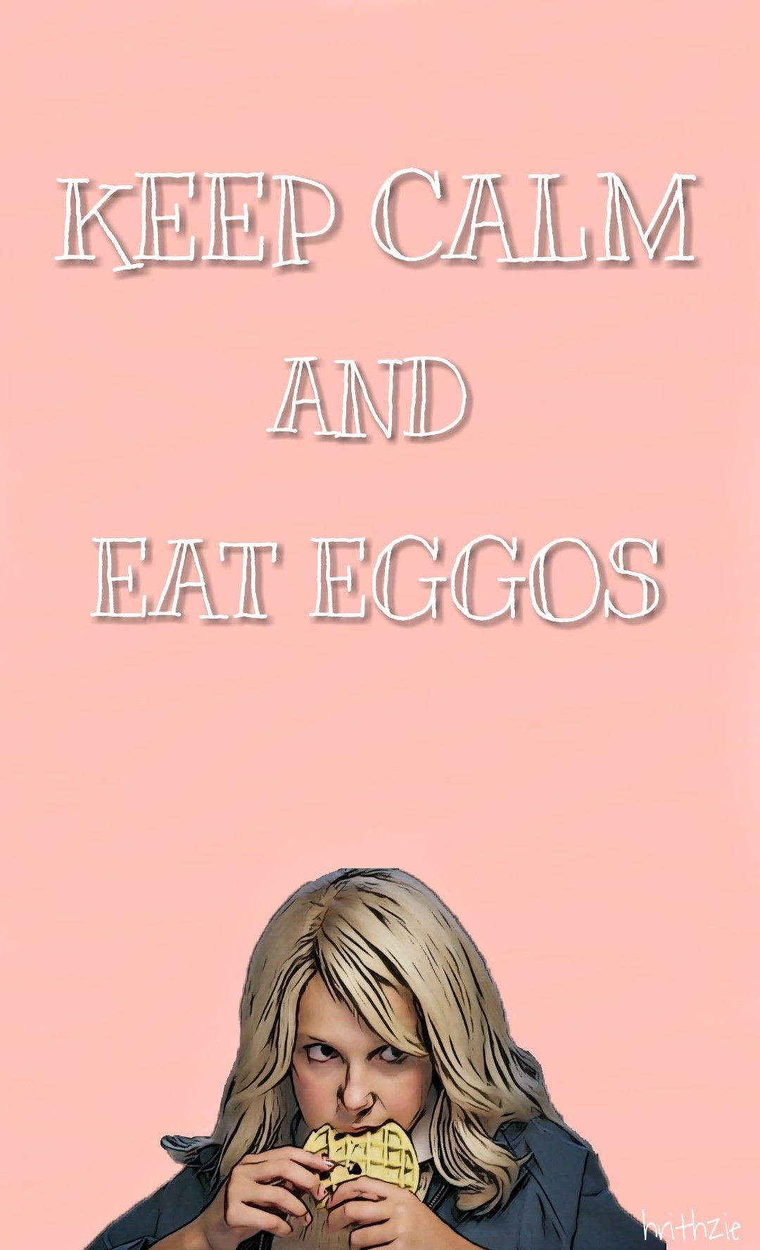 Søt Stranger Things-jente som spiser Eggos Bakgrunner
