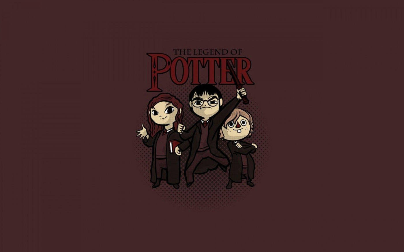 Søt tegneserie Legenden om Harry Potter iPad Bakgrunner