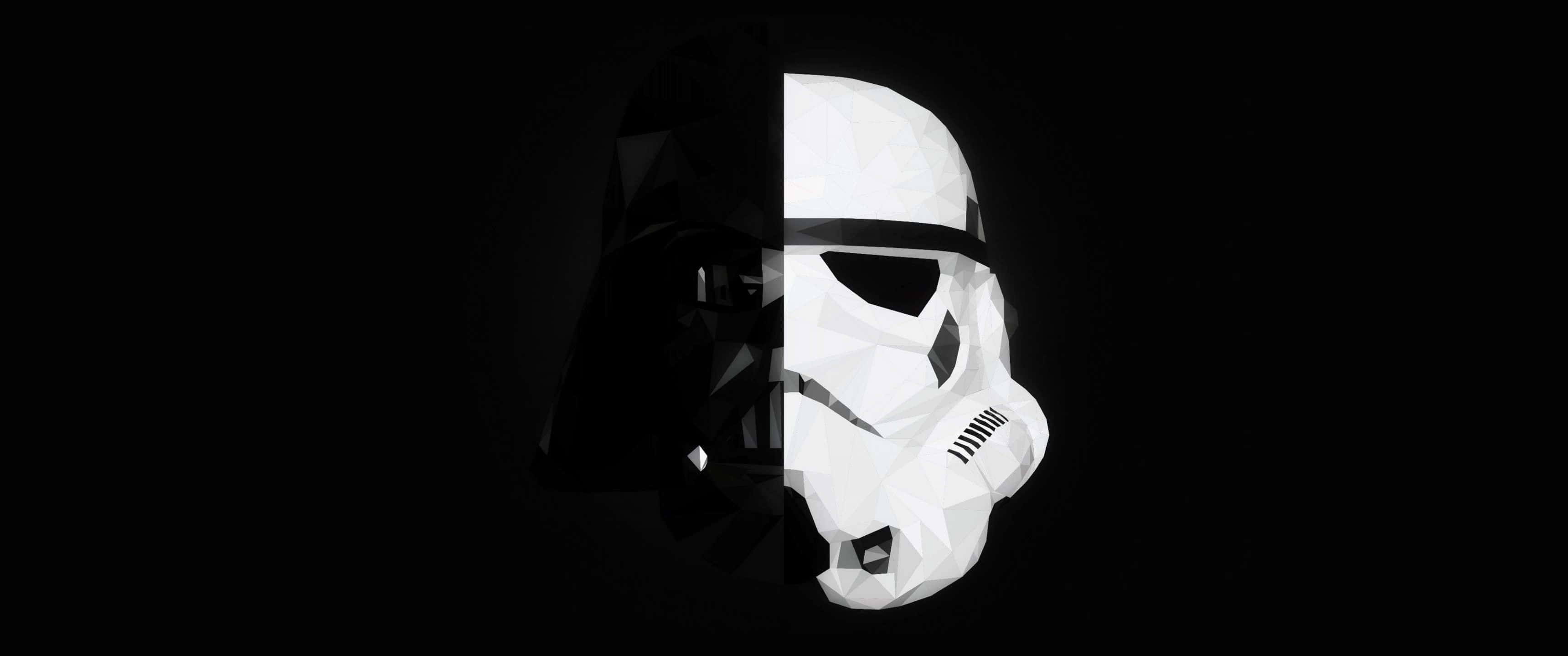 Star Wars Darth Vader og Stormtrooper kul dobbeltskjerm Bakgrunner