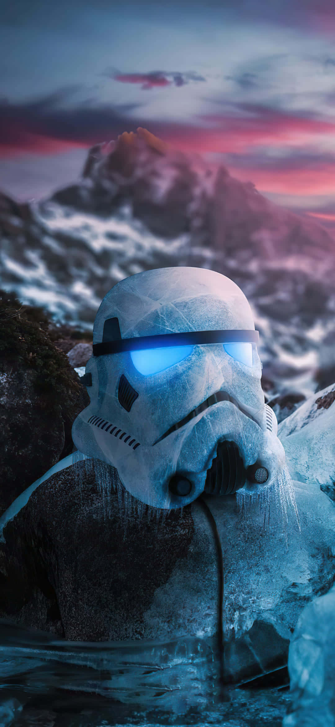 Star Wars Stormtrooper Glødende Maske Bakgrunn Bakgrunner