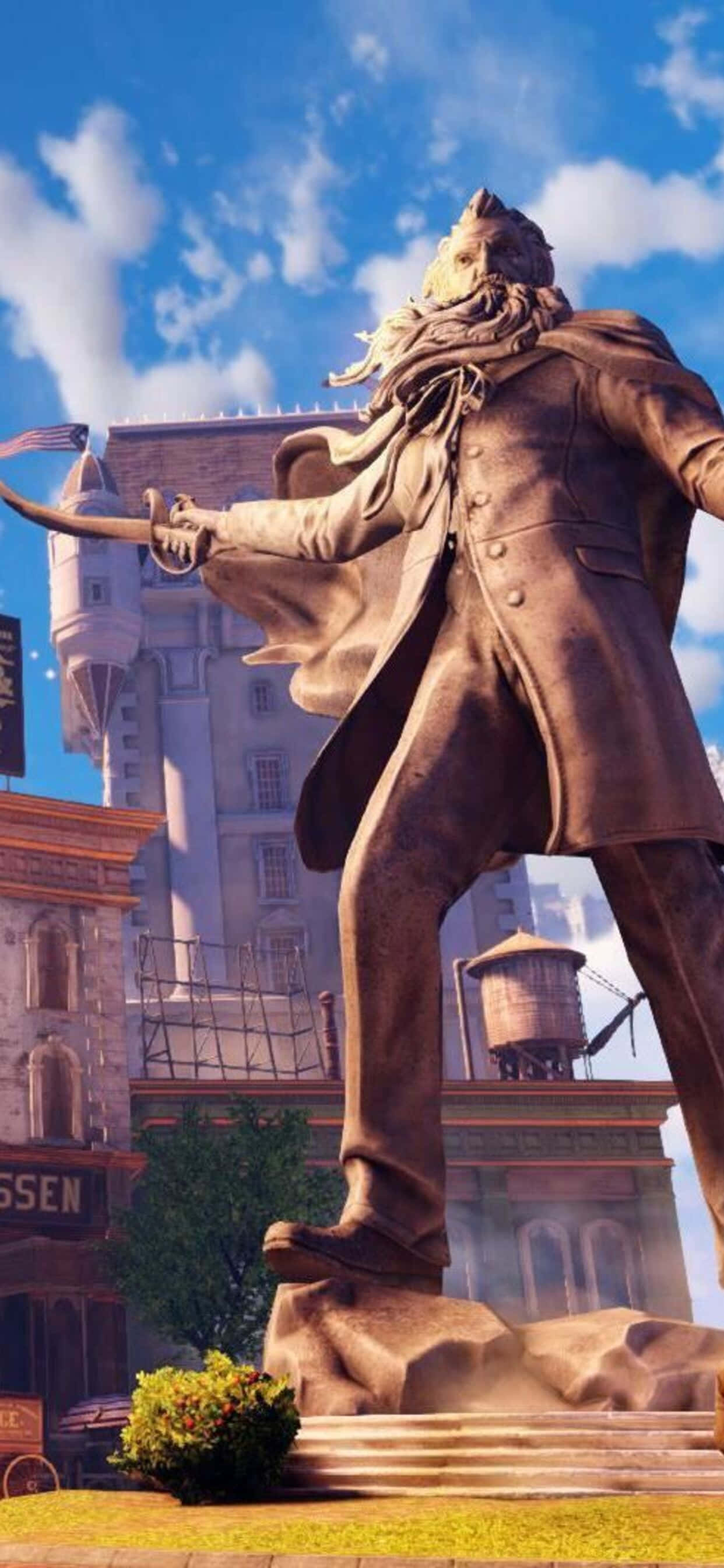 Statue iPhone Xs Max Bioshock Infinite Bakgrunn Bakgrunner