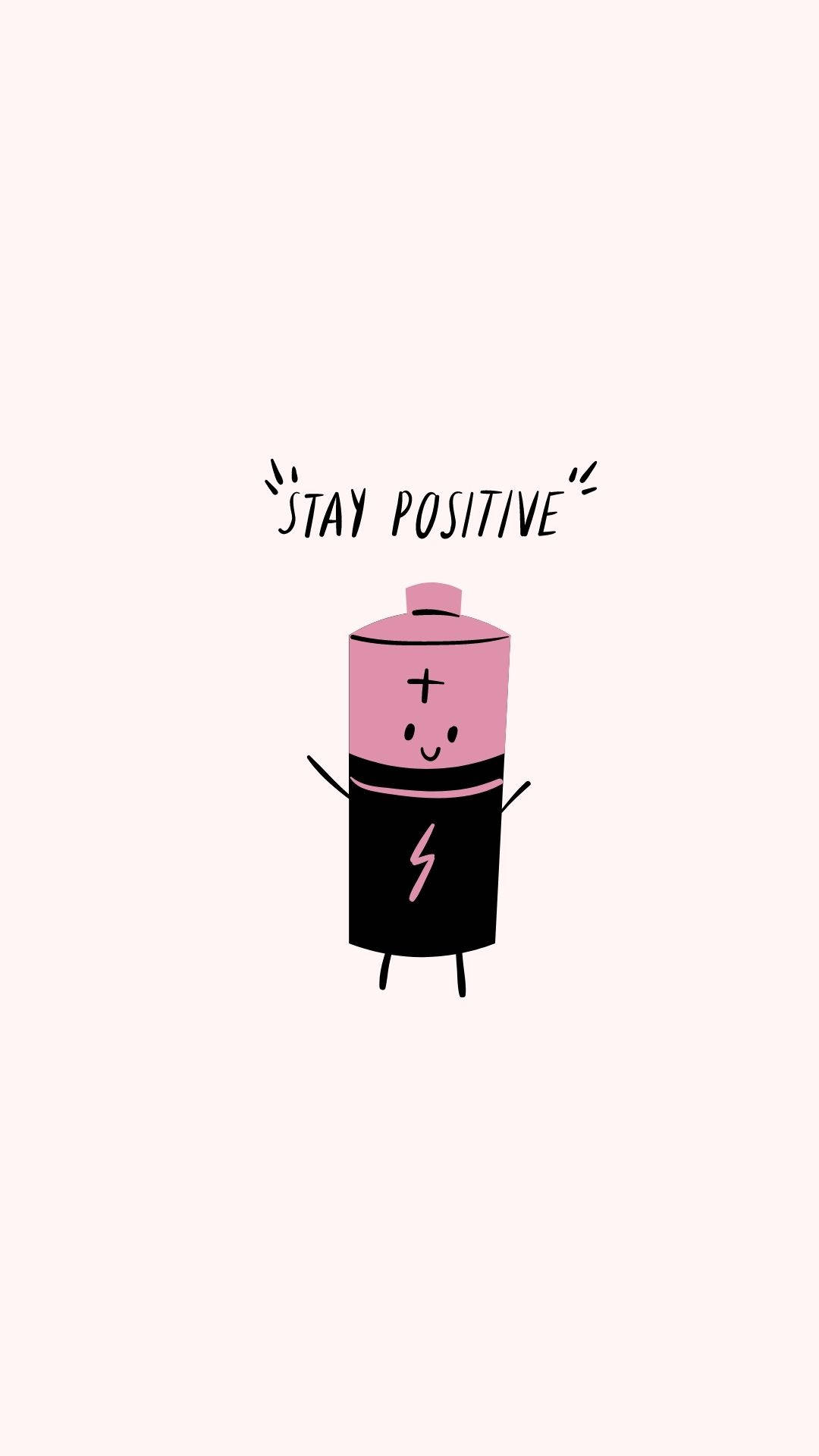 Stay Positive Søtt Sitat Bakgrunner