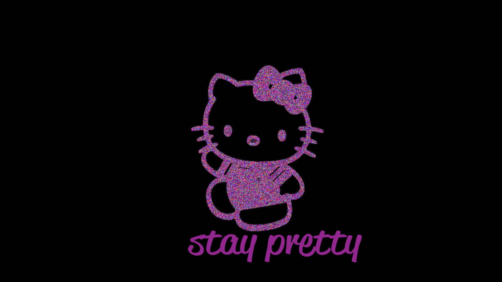 Stay Pretty Svart Hello Kitty Bakgrunner