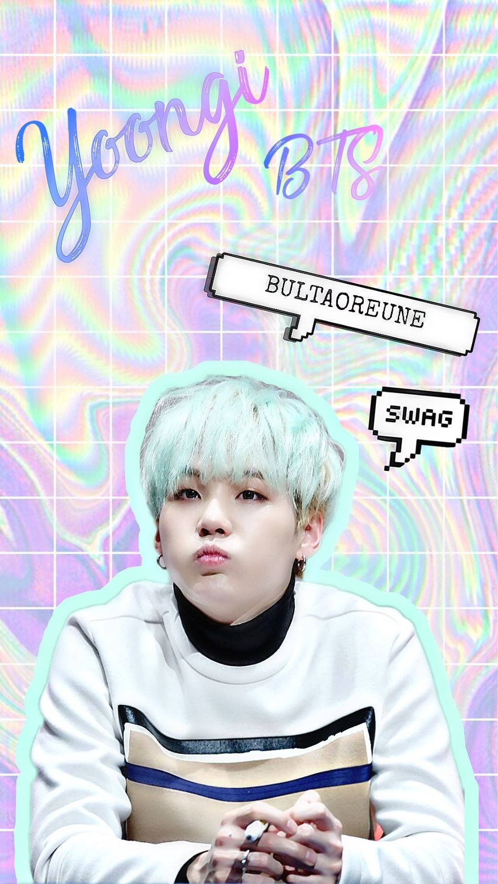 Søte BTS Suga-talebobler Bakgrunner
