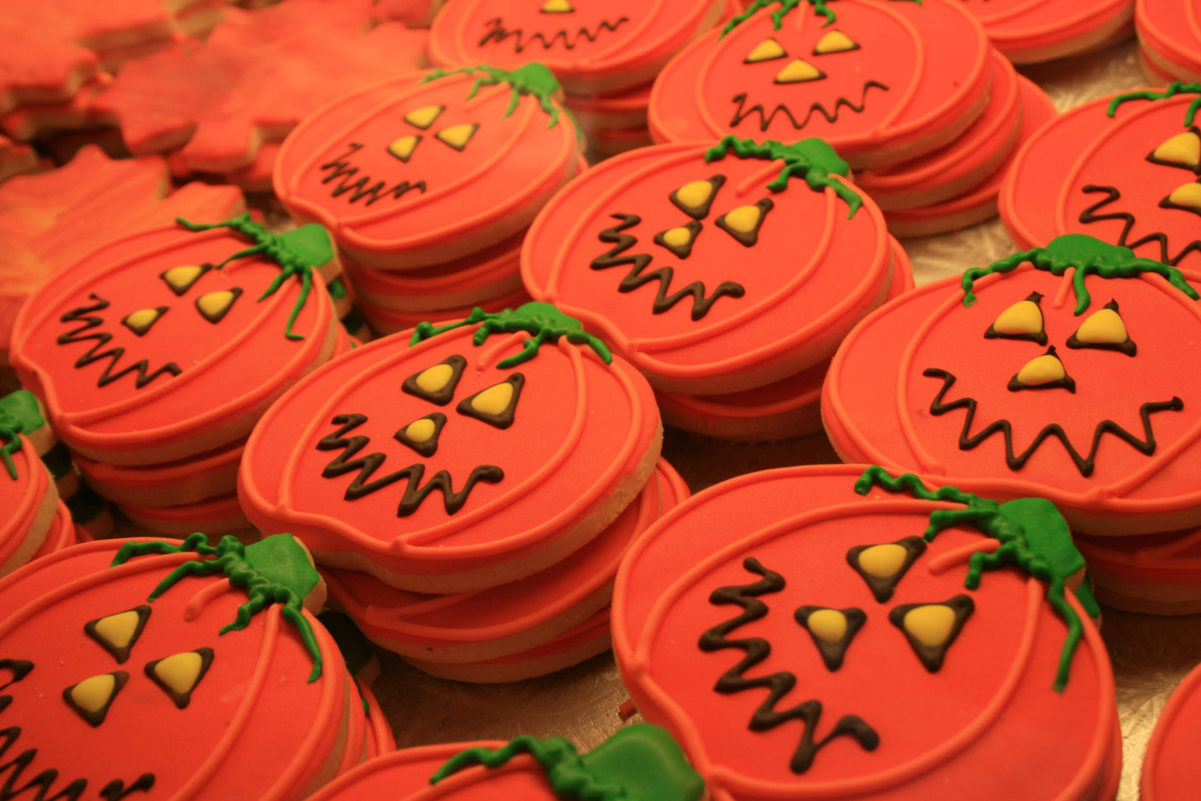Søte Halloween-gresskarkjeks Bakgrunner