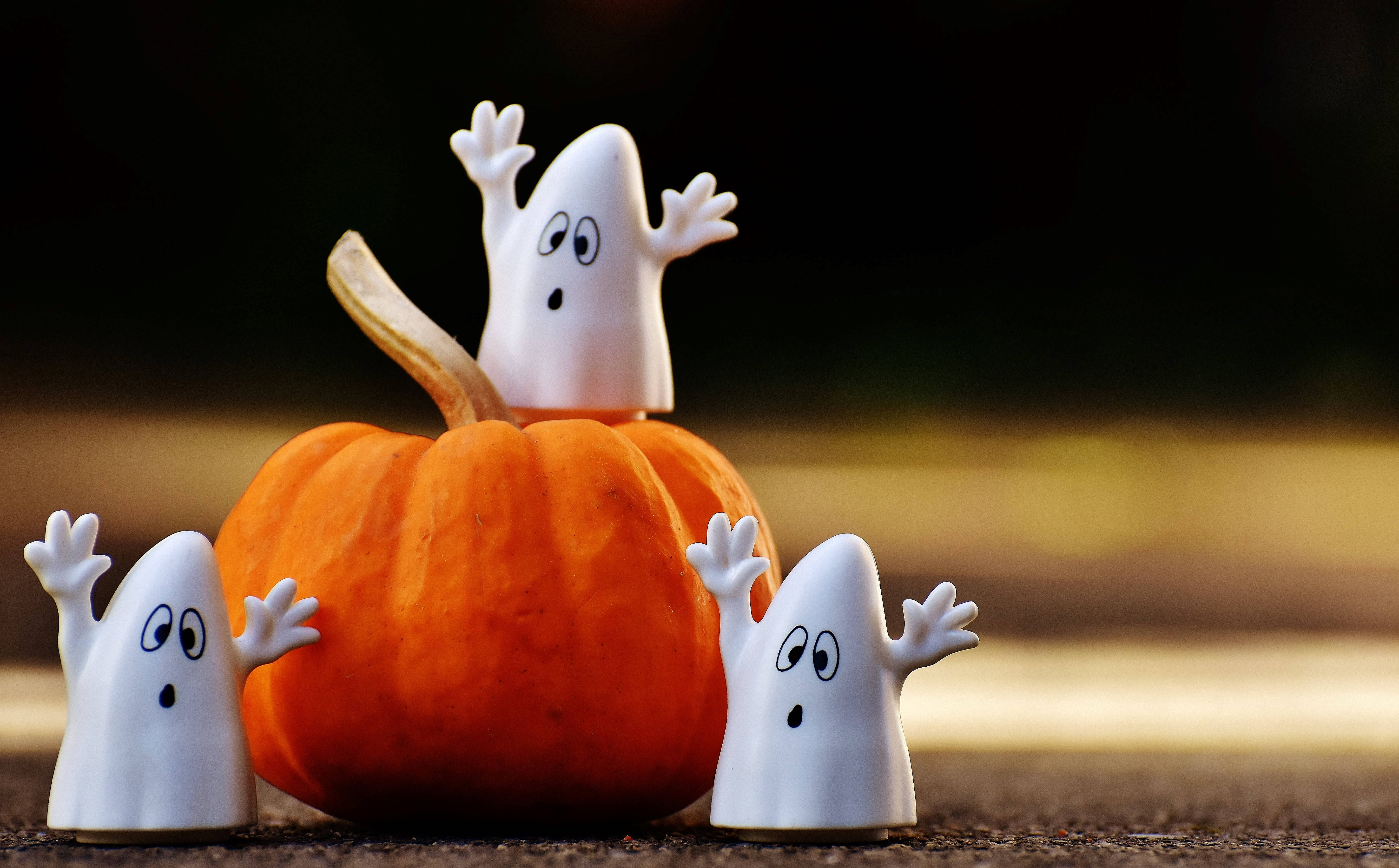 Søte Halloween-hvite spøkelser dekor Bakgrunner