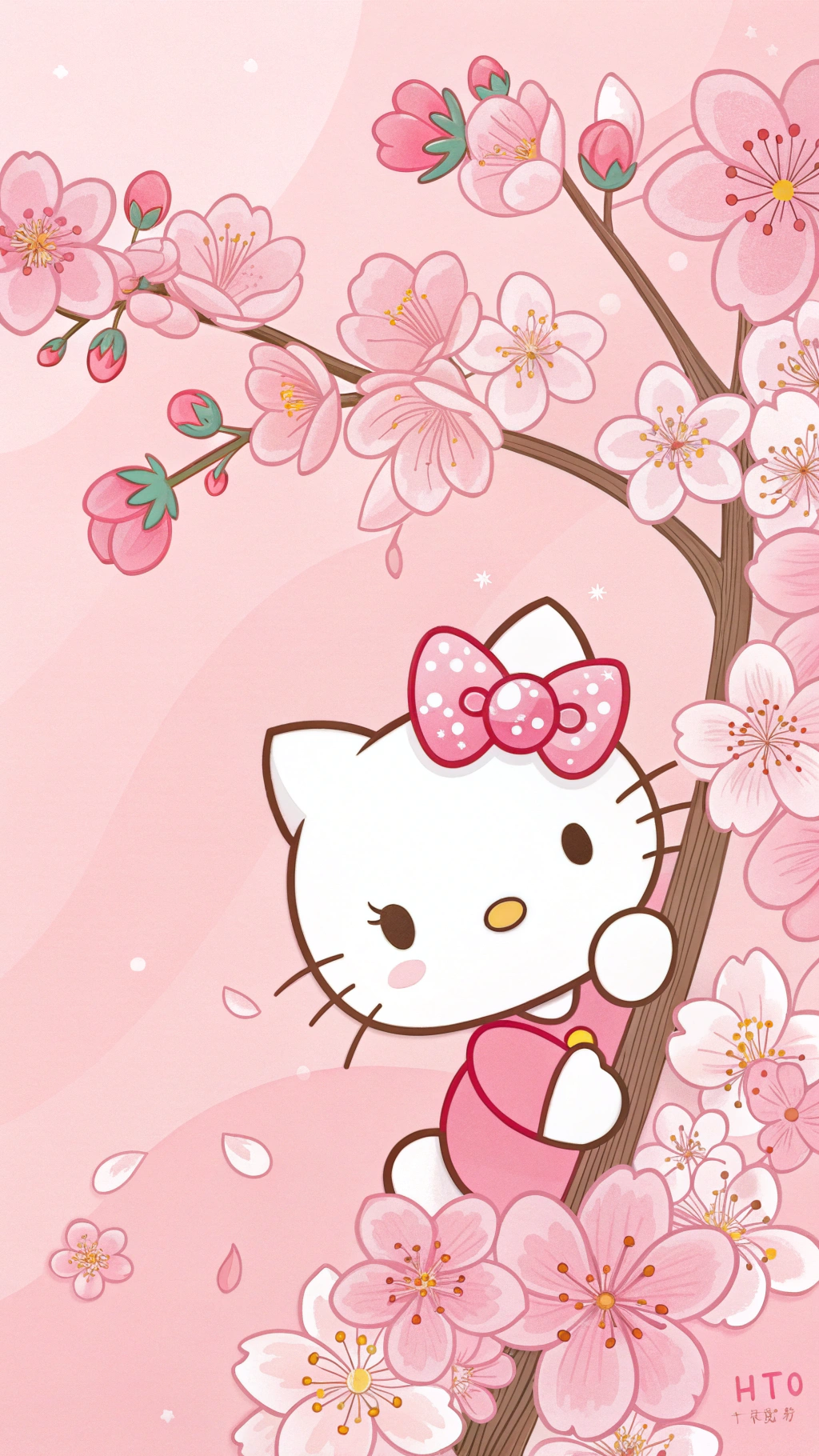 Søte Hello Kittys hemmelige blomstring Bakgrunner