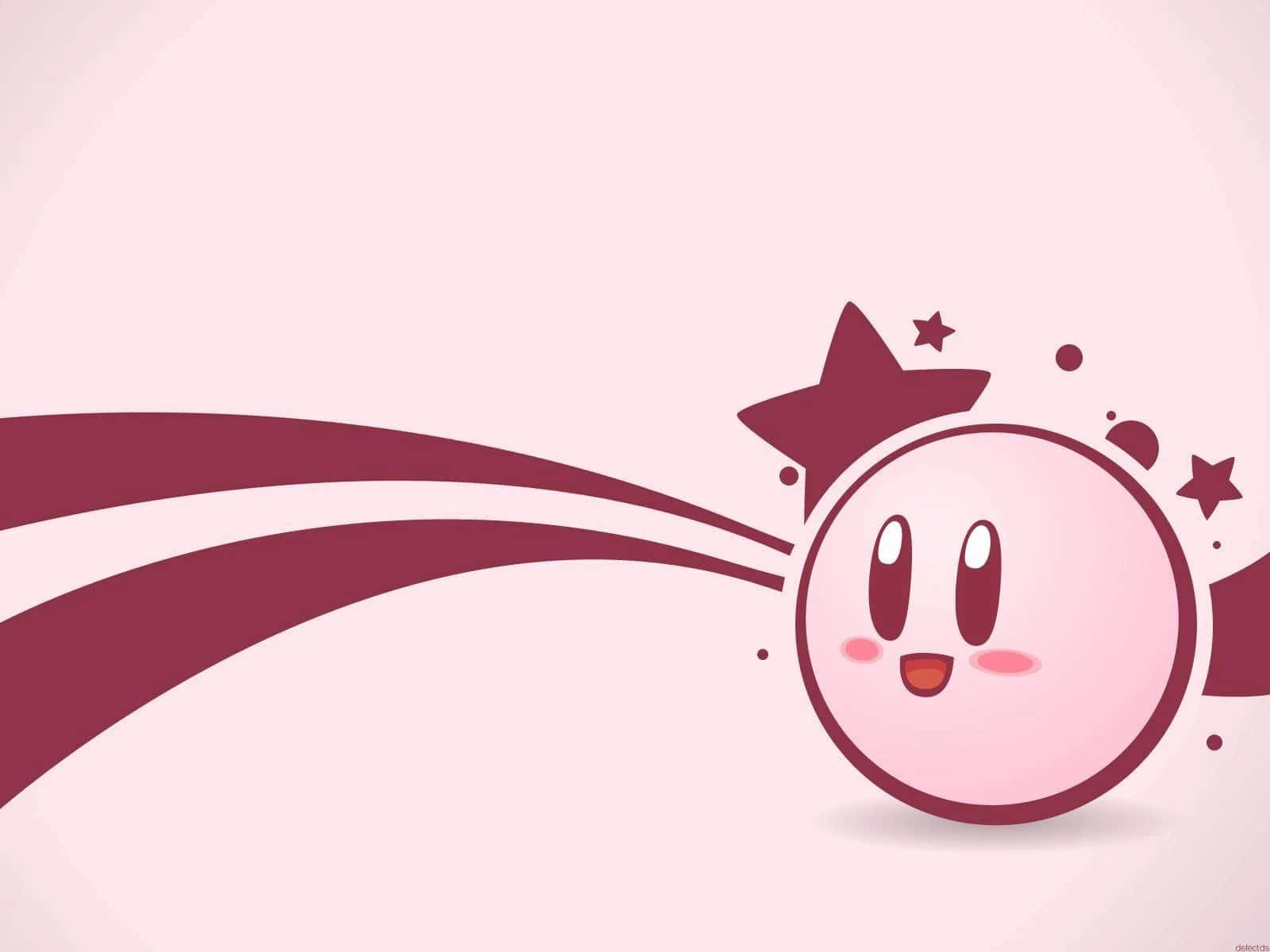 Søte Kirby som nyter en søt godbit Bakgrunner