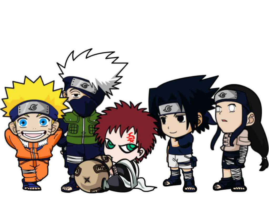 Søte Naruto Chibi-ninjaer Bakgrunner