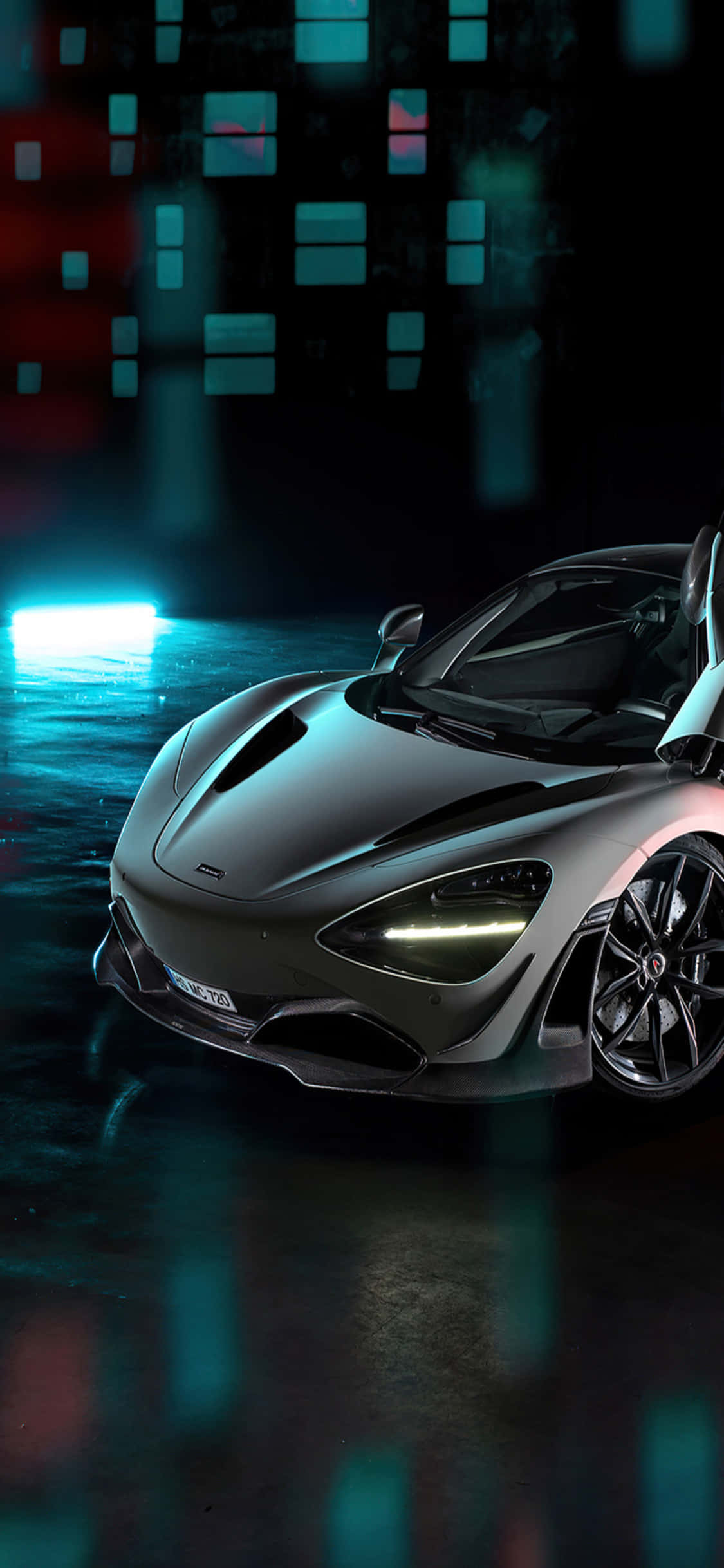 Stilig iPhone X med McLaren 720s Bil Bakgrunn Bakgrunner