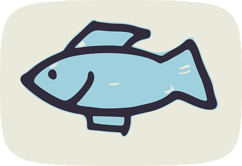 Stilisert blå fiskillustrasjon Bakgrunner