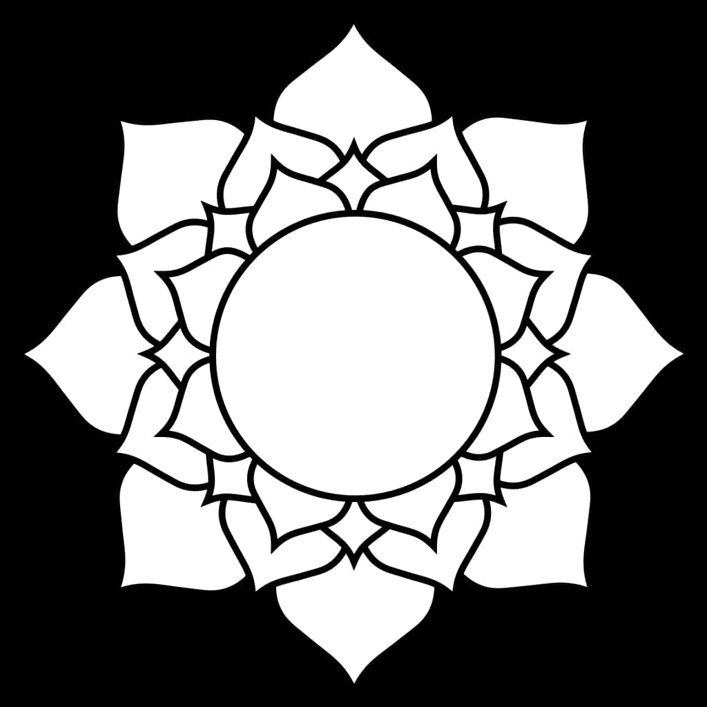 Stilisert lotusblomstkontur Bakgrunner