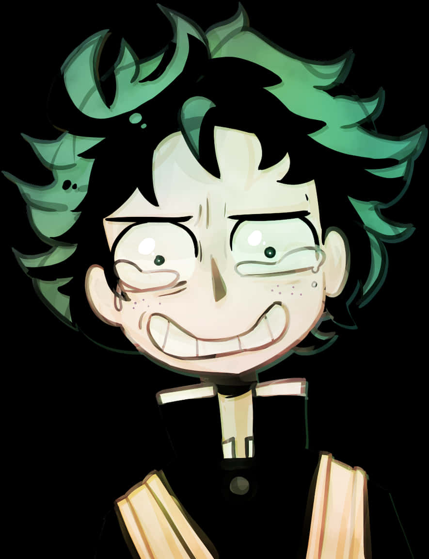 Stilisert portrett av Deku Bakgrunner