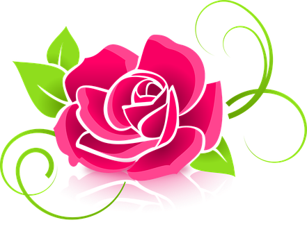 Stilisert rosa rose vektorkunst Bakgrunner