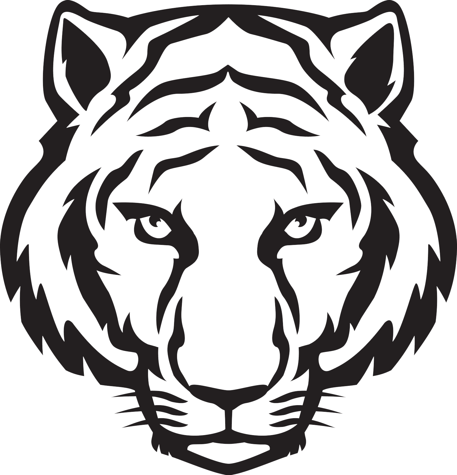 Stilisert tigerhodegrafikk Bakgrunner