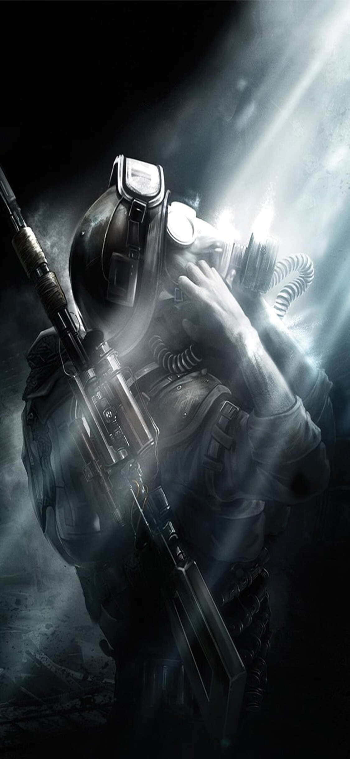 Stirrer på Sterkt Lys iPhone X Metro Last Light Bakgrunn Bakgrunner