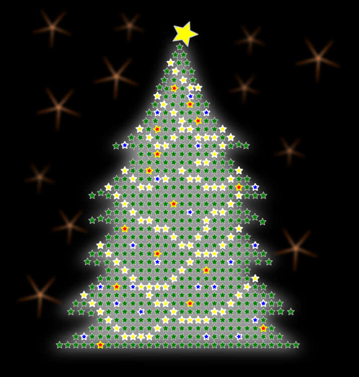 Stjernebesatt juletre-illustrasjon Bakgrunner