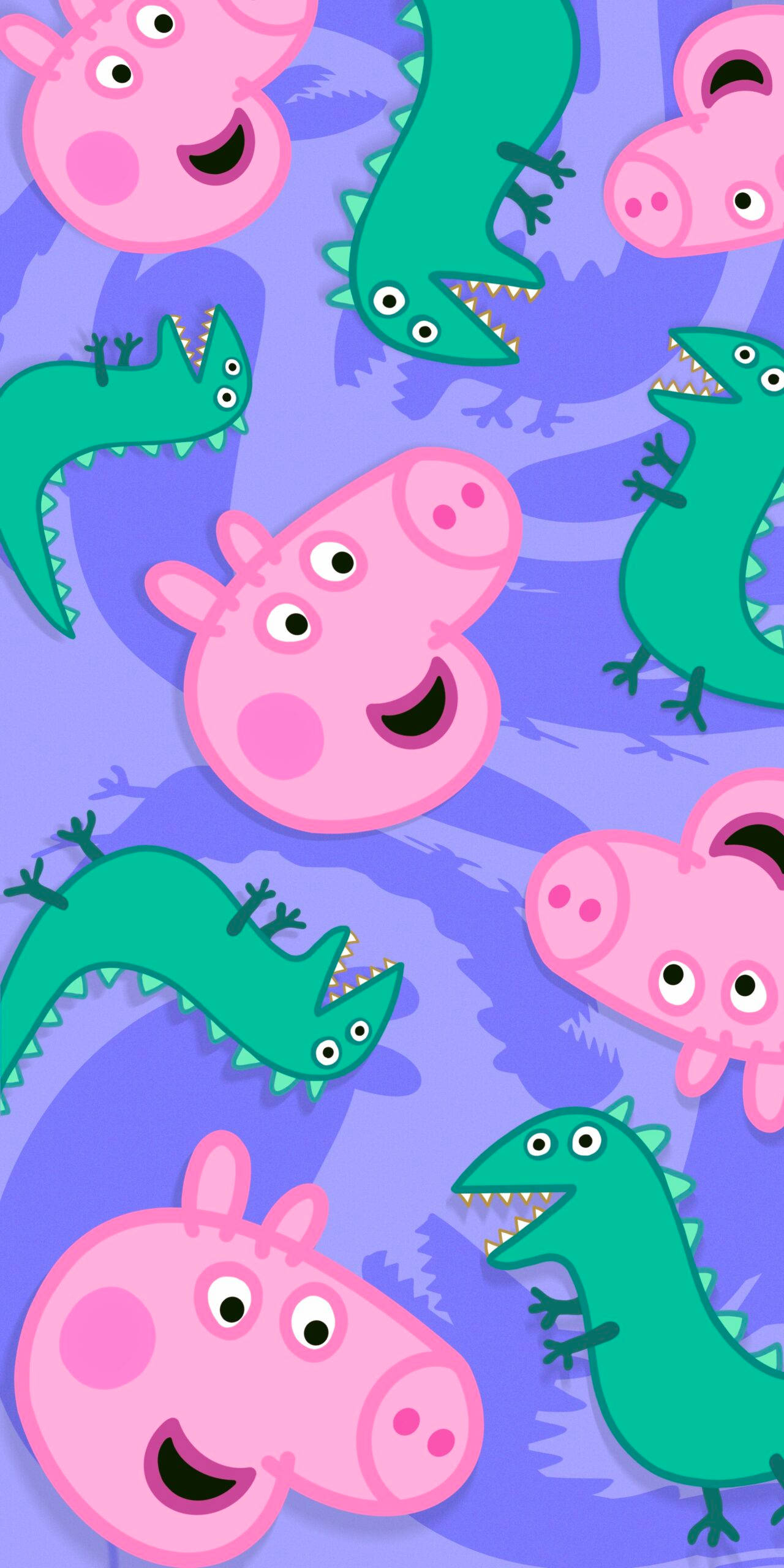 Stor øgle og Peppa Gris iPhone Bakgrunner