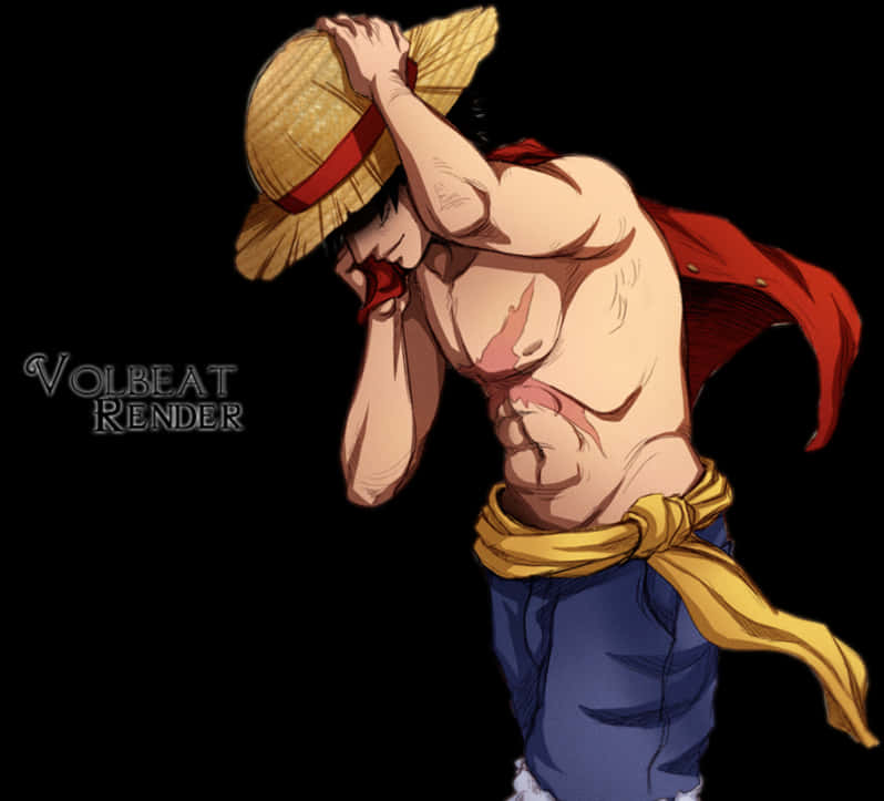 Stråhatt-Luffy positur Bakgrunner