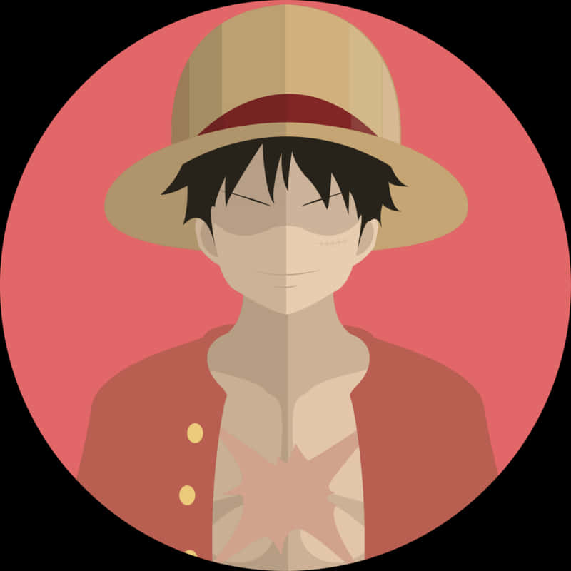 Stråhatt-Luffy vektorportrett Bakgrunner