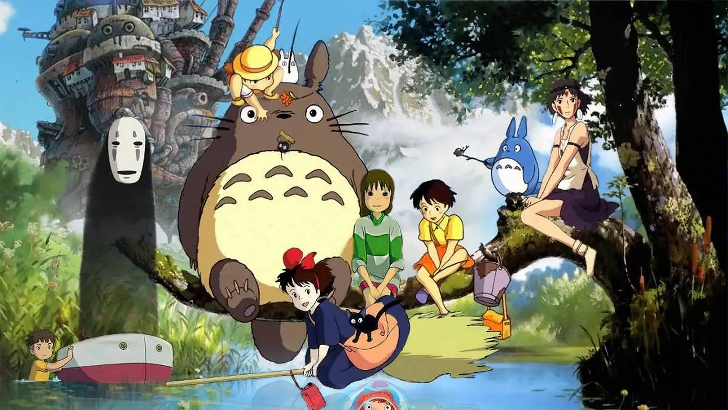 Studio Ghibli Anime Barn Bakgrunner