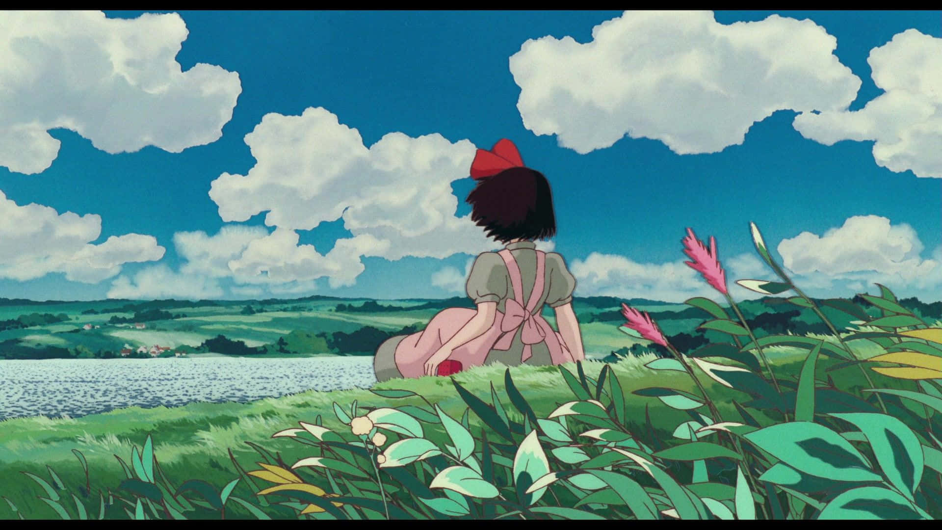 Studio Ghibli estetisk skrivebord Kiki Bakgrunner