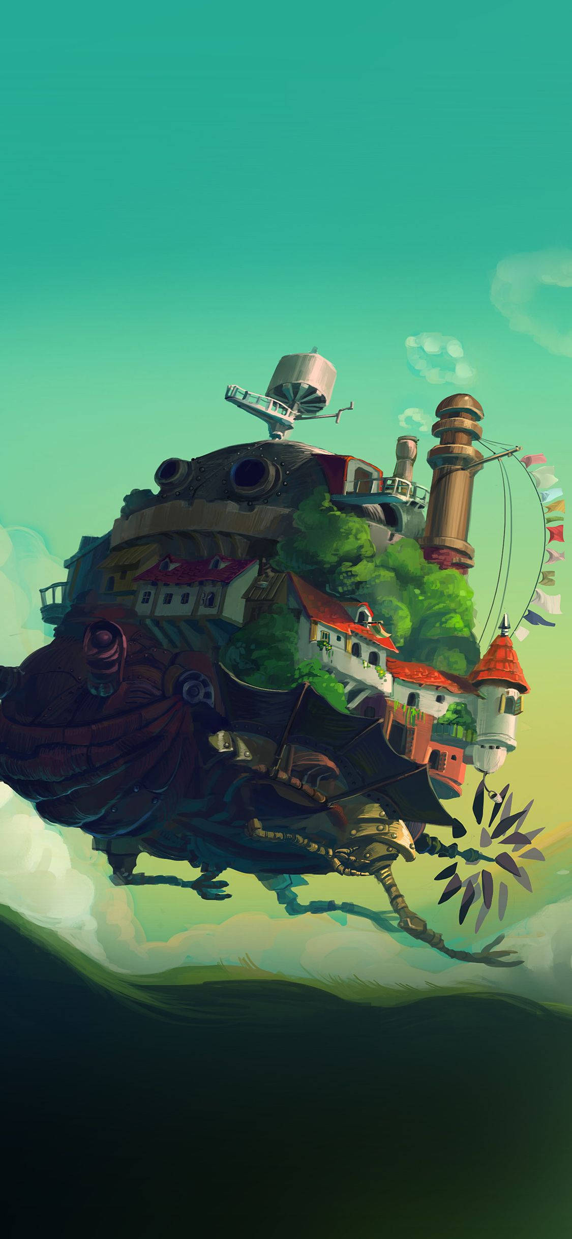 Studio Ghibli iPhone Howl's Moving Castle Bakgrunner