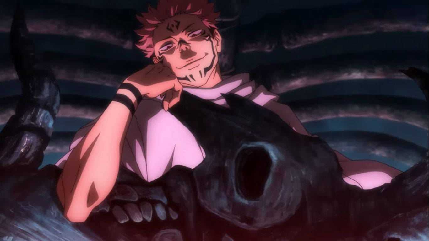Sukuna i Jujutsu Kaisen-animebakgrunn