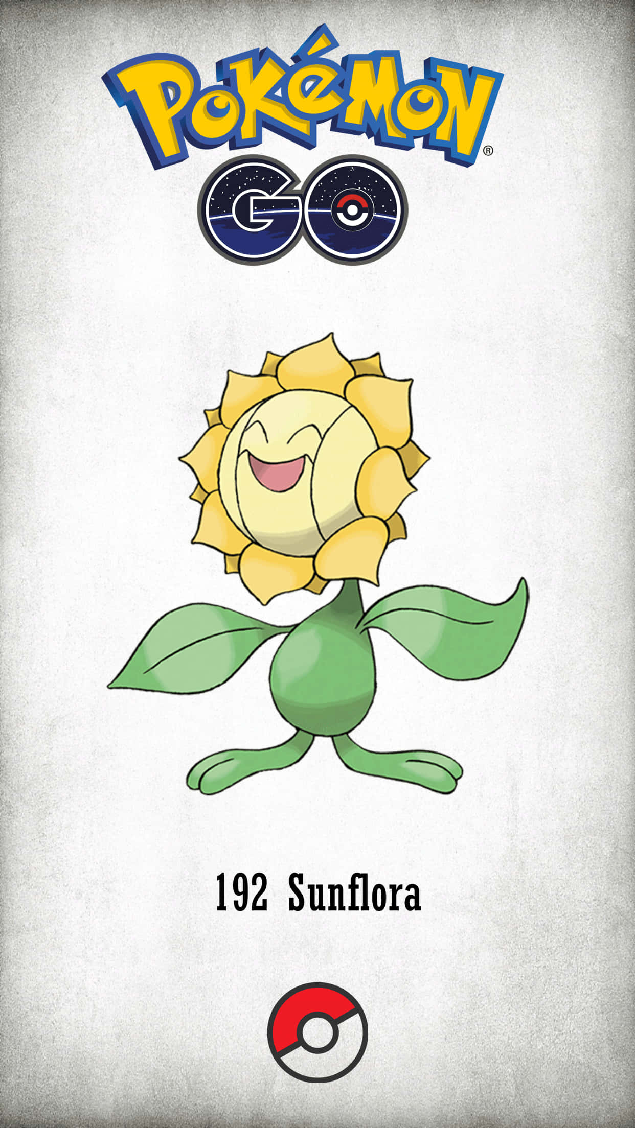 Sunflora i Pokémon Go Bakgrunner