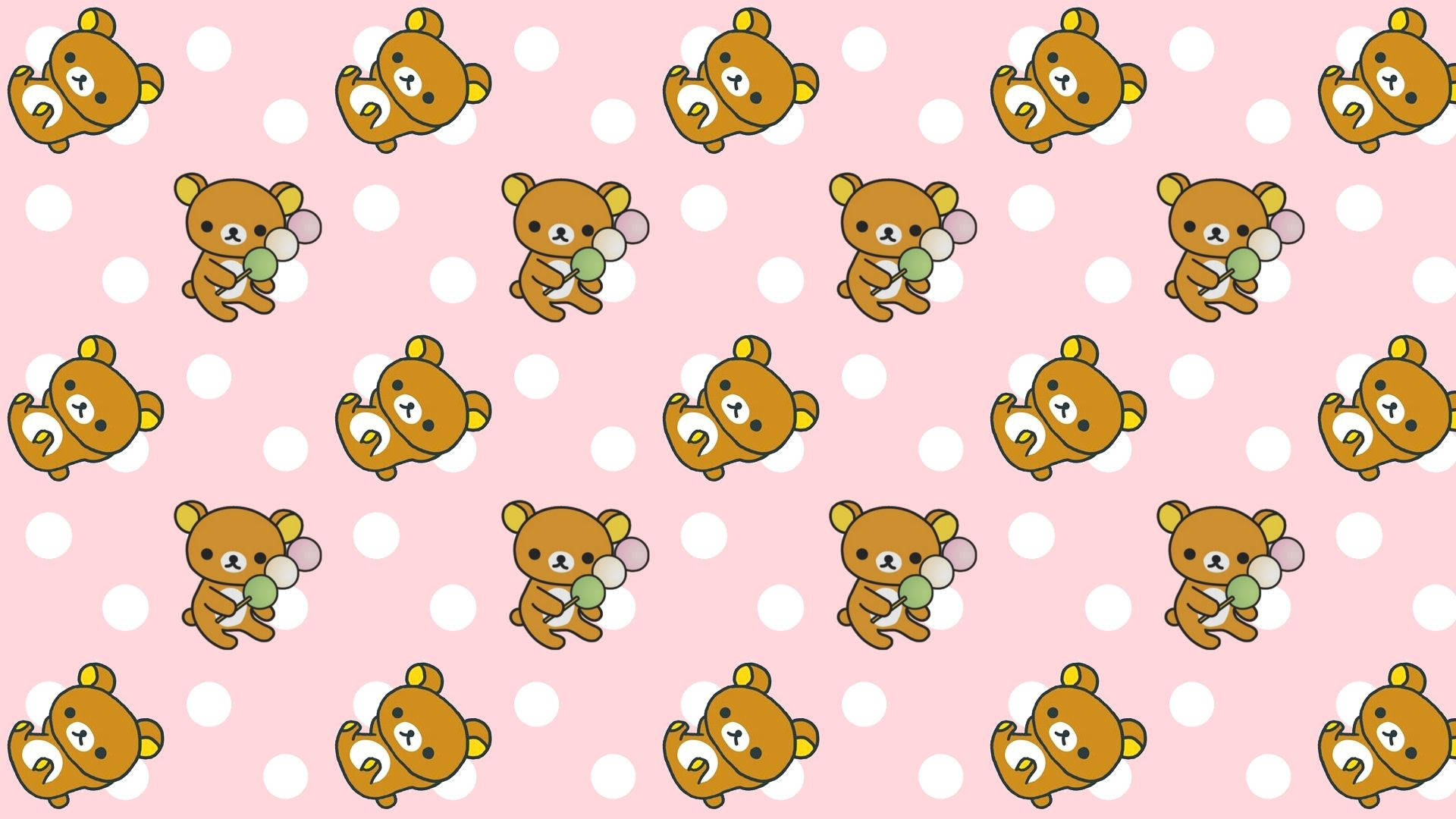 Kawaii Rilakkuma-bilde som bakgrunnsbilde.