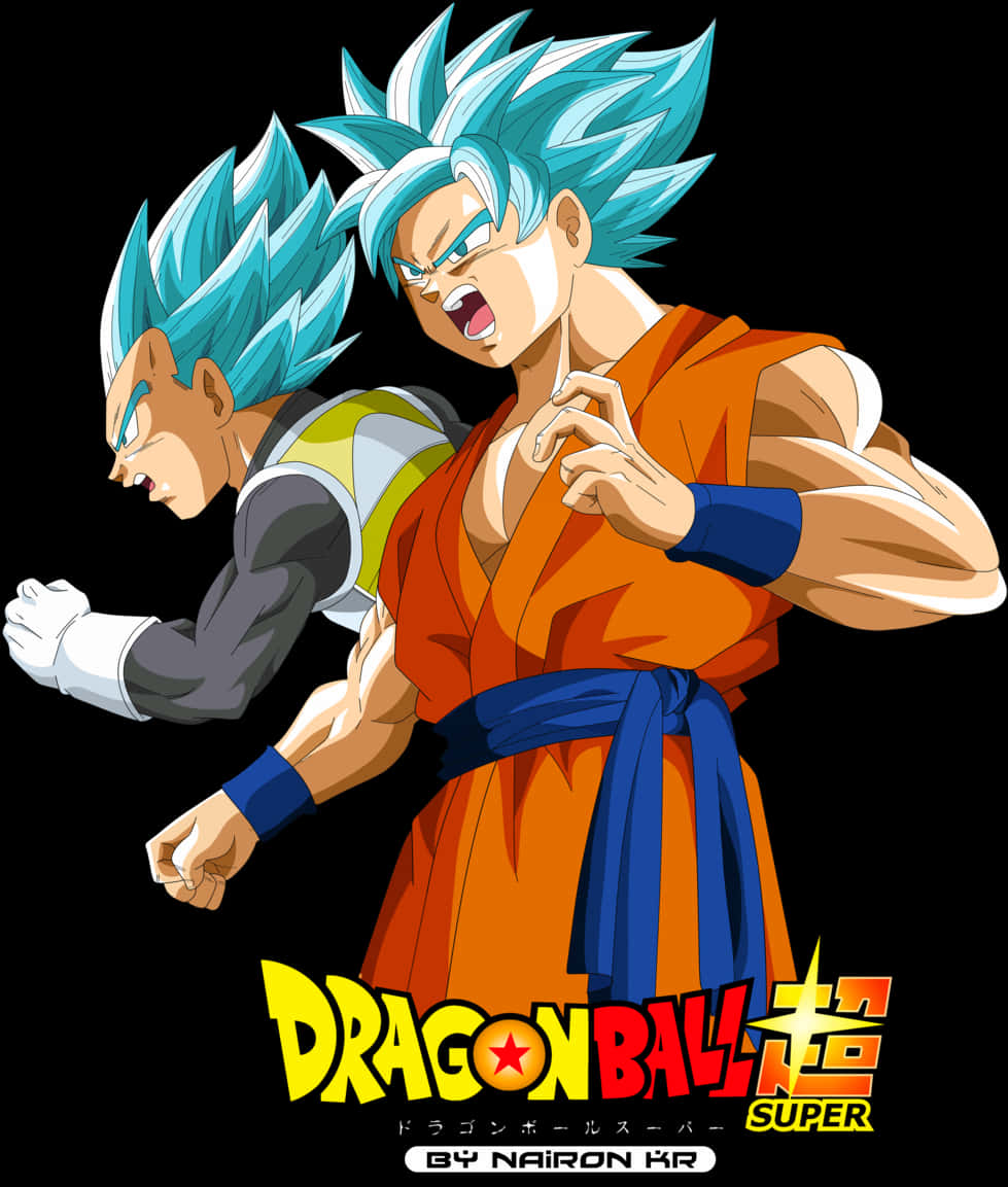 Super Saiyan Blå Goku og Vegeta Dragon Ball Super Bakgrunner