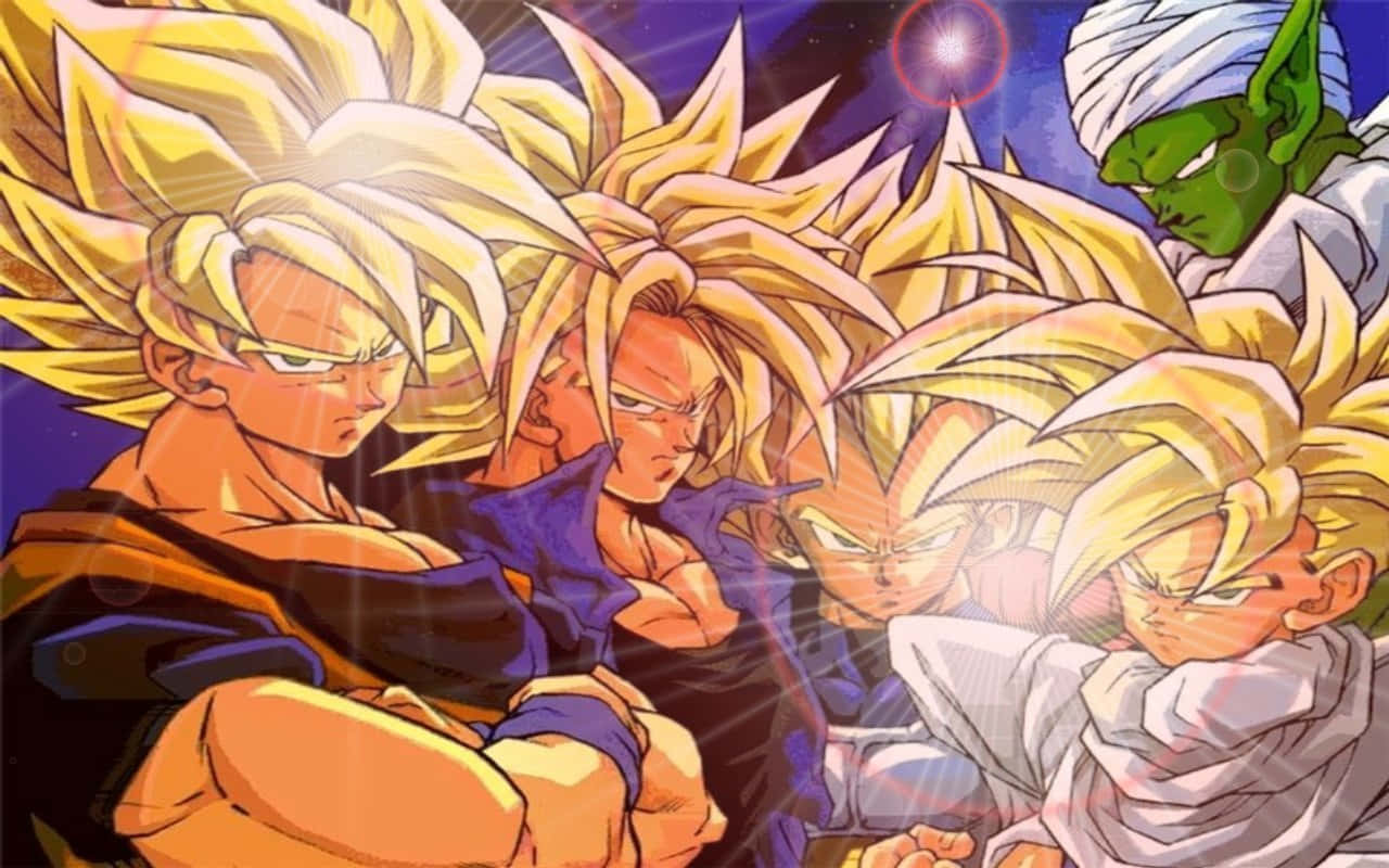 Super Saiyan Blue Goku kjemper mot Duplicate Vegeta i Dragon Ball Super Anime-serien Bakgrunner