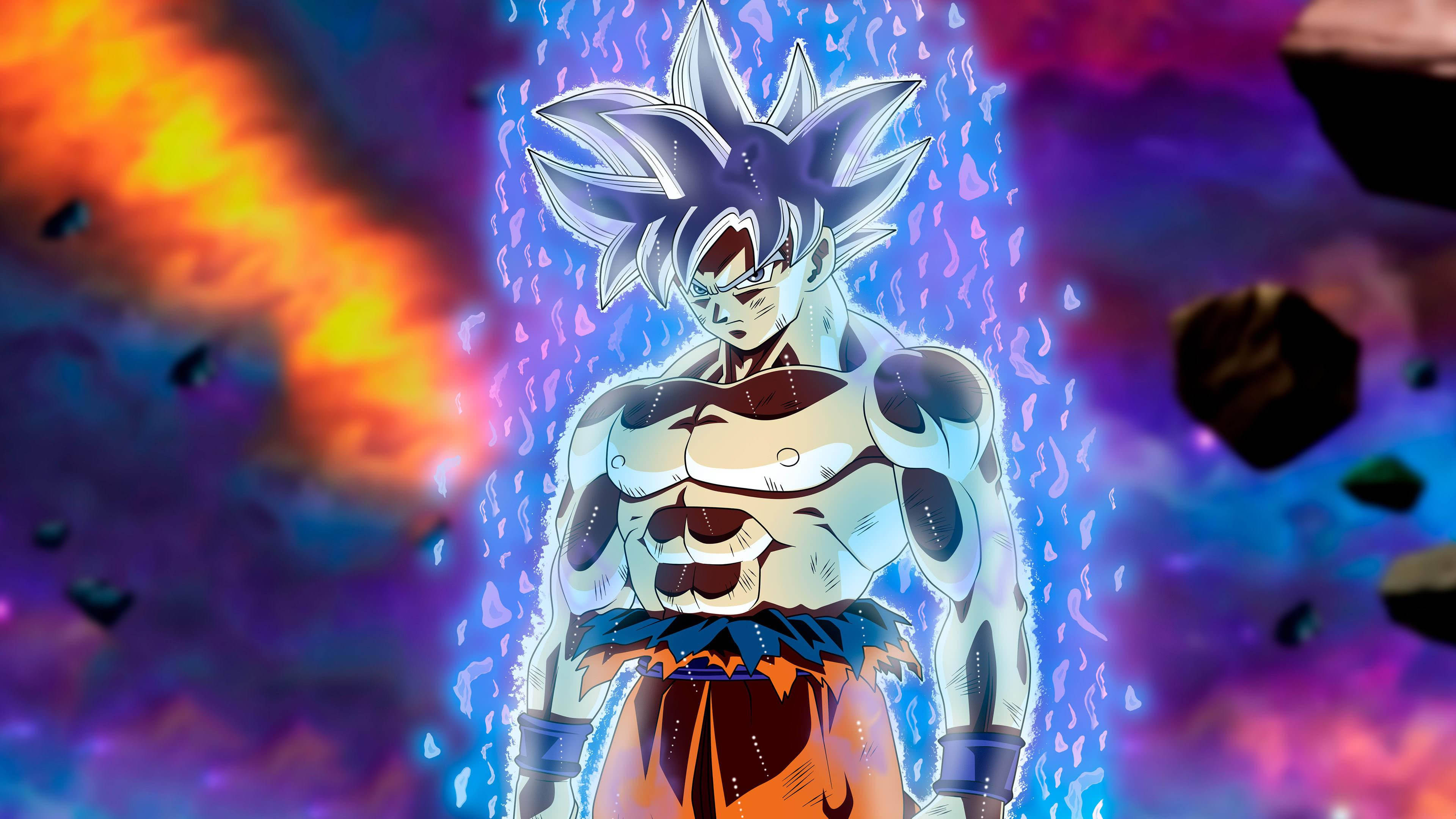Super Saiyan Gud Goku DBZ 4K Bakgrunner