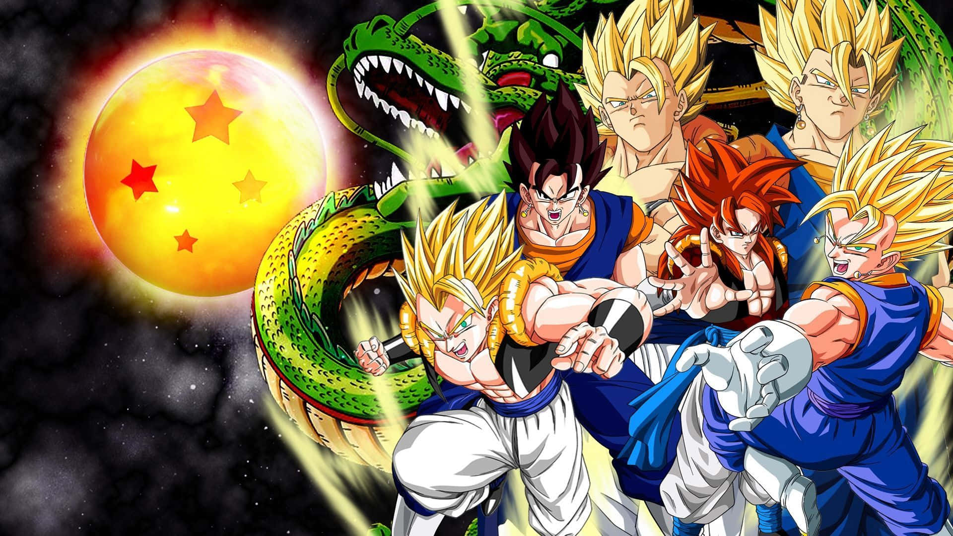 Super Saiyanere som lader opp i «Dragon Ball Super» Bakgrunner