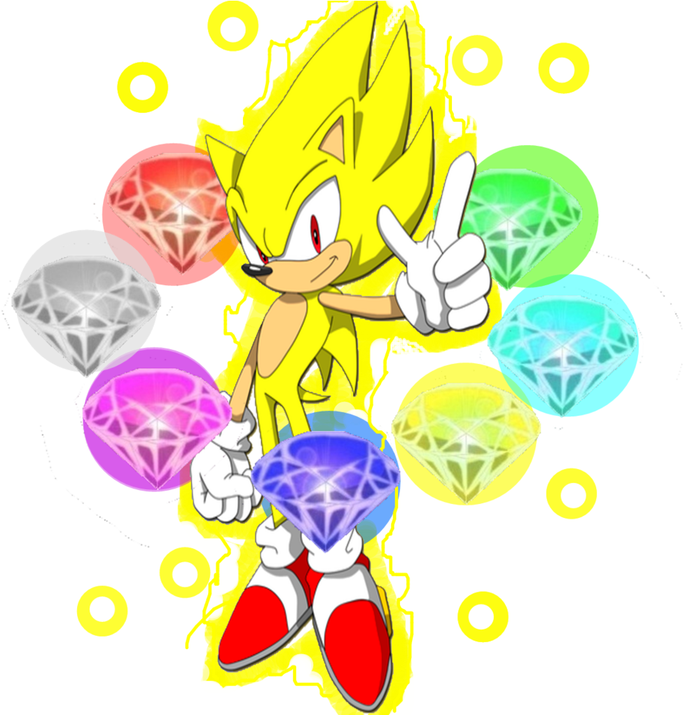 Super Sonic med kaossmaragder Bakgrunner
