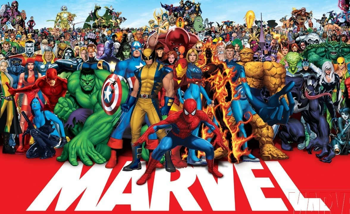 Superhelter og skurker fra DC og Marvel iPad Bakgrunner