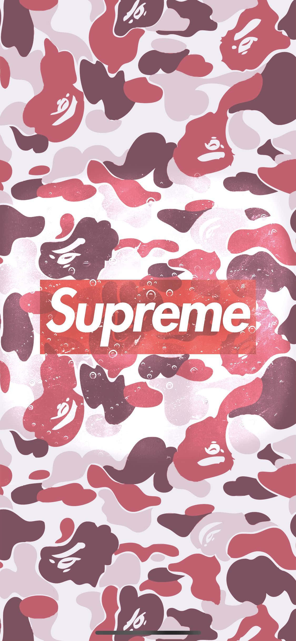 Supreme Designer iPhone Kamuflasjemønster Bakgrunner